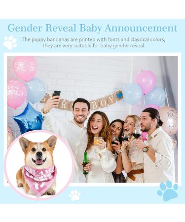 Gender Reveal Dog Bandana Set for Medium Large Dogs | Team Girl Team Boy Baby Announcement Photo Prop - Buy Online on GoSupps.com