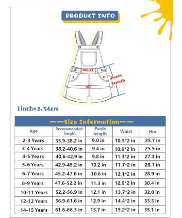 KidscOOL SPACE Little Girl Big Ripped Denim Shortalls, Light Blue, Size 14-15 Years - 2055 - Buy Online on GoSupps.com