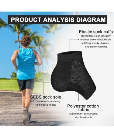 DGUSO High Ankle Socks & Height Booster Insoles | Increase Height & Comfort for Sports - Buy Online on GoSupps.com