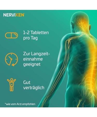Nervixen - Chronic Pain Relief for Lower Back & Neuropathic Issues | 20 Tablets for Neuro-Inflammation Management - Buy Internationally - Buy Online on GoSupps.com