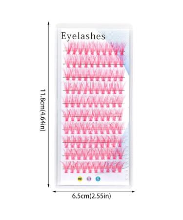 Colored Cluster Lashes 100pcs D Curl 14mm DIY Eyelash Extensions - Matte Dark Professional Silk Lashes - 1 Count - Buy Online on GoSupps.com