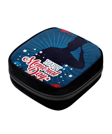 GIAPB Period Bag Sanitary Napkin Storage Bag Pad Holder for Period Makeup Pouch Memorial Day Color4954