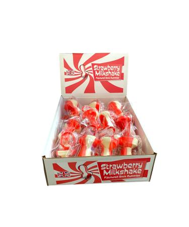 10 X Giant Strawberry Milkshake Rock Dummy Uk Made Party Favours Cake Decoration Handmade Dummies