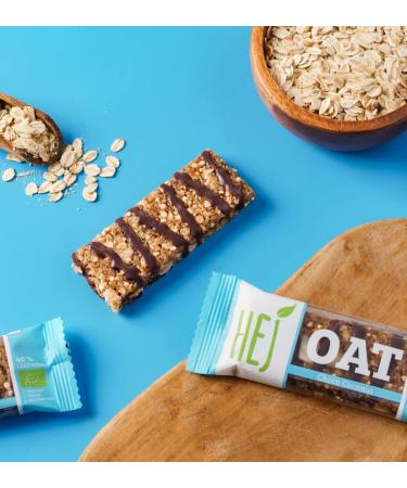 Buy Hej Oat Choco Coconut Vegan Snack Bars | Gluten-Free Organic 40% Less Sugar | 12-Pack Oat Cereal Bars - Buy Online on GoSupps.com