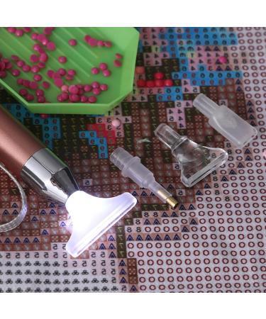 KOqwez33 Nail Art Dotting Pen Diamond Painting Accessory Kit Luminous LED Design Aluminium Alloy Luminous Diamond Painting Pen Rose Gold - Buy Online on GoSupps.com