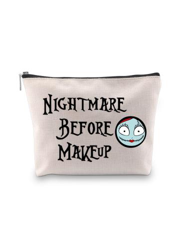 Cosmetic bag with zipper motif: Nightmare Before Makeup