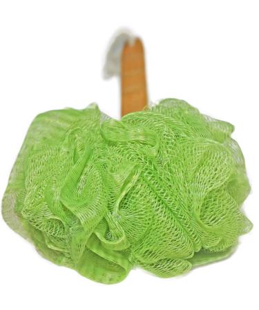 Shower Loofah Body & Back Scrubber - Exfoliating Bath Brush | Long Wooden Handle For Men & Women | 2 Pack - White & Green - Buy Online on GoSupps.com