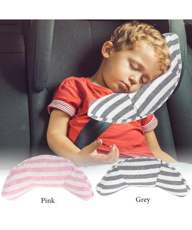 Colexy Car Sleeping Pillow for Children - Neck Support & Safety Belt Shoulder Pad - Gray Car Seat Belt Pillow for Kids - Buy Online on GoSupps.com