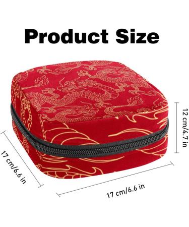 Buy China Myth Golden Dragon Red Sanitary Napkin Bags | Durable Menstrual Cup Holders for Women & Teenage Girls - International Shipping Available - Buy Online on GoSupps.com