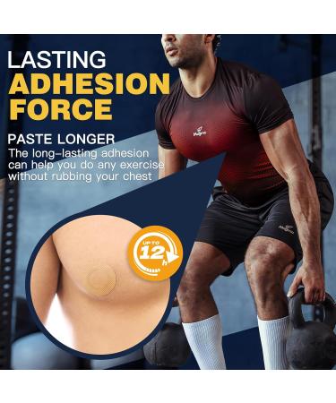 100 Pcs Men's Nipple Covers - No Show Nipple Guard Anti-Chafing Tape for Running & Fitness - 50 Pairs White & Beige - Buy Online on GoSupps.com