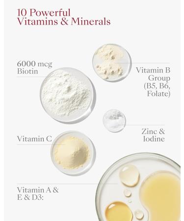 Upbe Hair Skin & Nails Gummies - 6000 mcg Biotin Vitamins & Minerals Supplement - Plant-Based Vegetarian No Artificial Flavors - Ginseng Herbs Gummy - 60ct - Buy Online on GoSupps.com