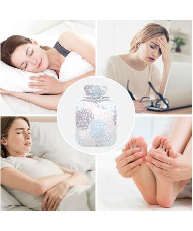 Hot Water Bottle 2L with Floral Cover - Dahlia Pattern for Pain Relief & Winter Warmth - Buy Online on GoSupps.com