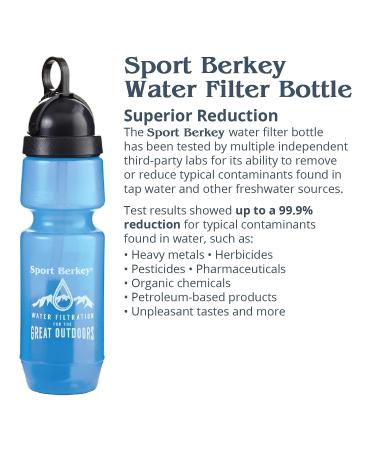 Sport Berkey Water Filter Bottle - Perfect for Emergencies, Hiking, Camping, Traveling, and Everyday Use - Buy Online on GoSupps.com