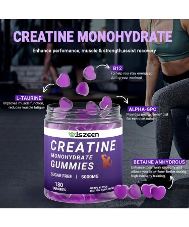 Sugar Free Creatine Monohydrate Gummies - 5g for Men & Women with L-Taurine Alpha GPC & Vitamin B12 | International Shipping Available - Buy Online on GoSupps.com