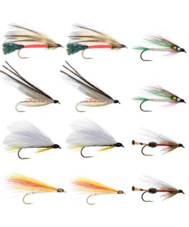 The Fly Fishing Place Classic Streamers Fly Fishing Flies Collection - Assortment of 12 Trout Wet Fly Streamer Flies - Hook Size 4