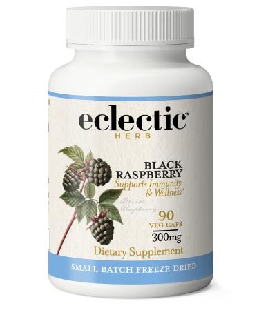 Eclectic Institute Raw Freeze-Dried Non-GMO Black Raspberry Capsules | Antioxidant Flavonoid Support | 90 CT