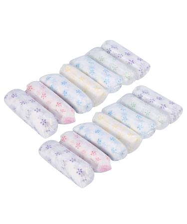 LAEMILIA 7Pcs/14Pcs Women Disposable Underwear Maternity Double-layer Cotton Crotch Non-woven Elastic Waist Floral Print Underpants for Travel Hotel Spa 8 Multicolored 14p