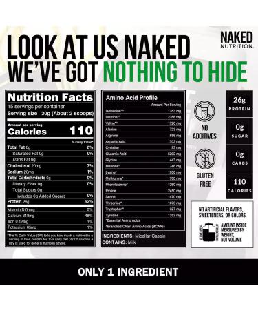 NAKED Grass Fed Protein Bundle: 1LB Casein and 1LB Vanilla Whey - Buy Online on GoSupps.com