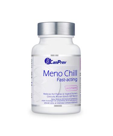 CanPrev - Meno Chill Fast-Acting for Women 60 v-caps - Helps Support Healthy Mood Balance During Menopause - Helps to Relieve Restlessness and Nervousness