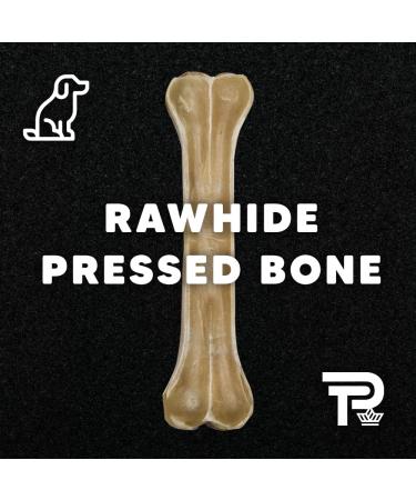 Premium Feeders Long Lasting 6 Rawhide Pressed Bones for Dogs 10 Pressed Bones Natural Treats for Large Dogs Durable Dog Chew Digestible Treat for Dental Health & Fresh Breath - Buy Online on GoSupps.com