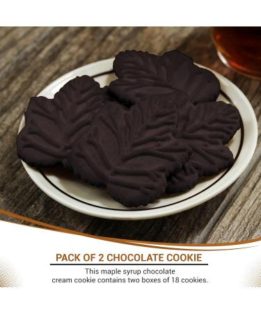 Turkey Hill Sugarbush 100% Pure Canadian Premium Maple Syrup Chocolate Cream Filled Cookies- All-Natural Maple Leaf Shape Delicious Cookies (2 Pack Chocolate Cookies) Chocolate Cookies 400 g (2 Pack) - Buy Online on GoSupps.com