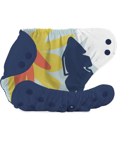 Esembly Waterproof Cloth Diaper Cover - Size 2 (18-35lbs) Ink | Leak-Proof & Breathable Swim Diaper with Snap Closure | Reusable & Eco-Friendly - Buy Online on GoSupps.com
