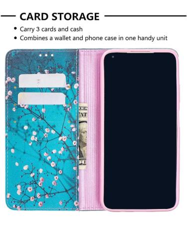 Miagon Wallet Folio Flip PU Leather Case for iPhone 12 Pro Max Creative Painted Design Full-Body Protective Cover Card Holder Kickstand Magnetic Blue Flower iPhone 12 Pro Max Blue Flower - Buy Online on GoSupps.com
