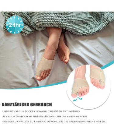 Norhogo Big Toe & Toe Relief Prefuspolster - Hallux Valgus Socks for Hammer Toe Pain Relief - Unisex Skin Tone Size 35-40 - Buy Online on GoSupps.com