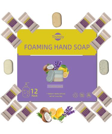 Foaming Hand Soap Tablet Refills - 12 Count- 96 fl oz total (12x 8 fl oz) - Eco-Friendly Foaming Hand Soap Refill - Gentle on Hands Kind to Earth - Variety Fragrance Pack Coconut Lemon Lavender