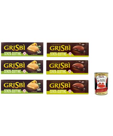 Italian Gourmet E.R. Vicenzi Grisb Gluten-free shortcrust pastry filled with sweet lemon and chocolate cream 7 x 150 g + Italian Gourmet polpa 400 g