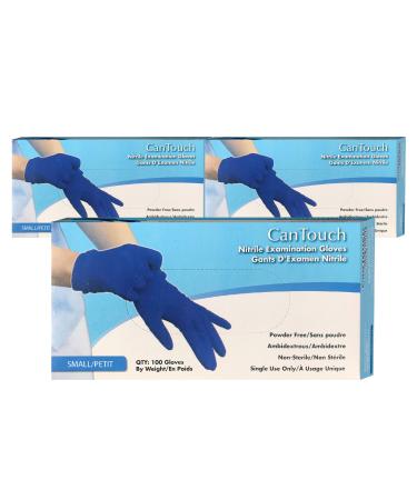 Nitrile Gloves Powder Free Extra Small Small Medium Large Extra Large Pack of 3 100 x 3 300 pcs latex free Vinyl Free S (Pack of 300)