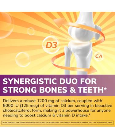 Vitalibre Calcium 1200mg Vitamin D3 5000IU 120 Tablets and Maca Root Capsules 1 500mg 120 Capsules Bundle Non-GMO - Buy Online on GoSupps.com