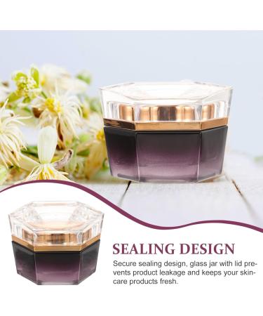 Beavorty cream terrarium lotion empty cosmetic container cosmetic jars powder container small container moisturizer container purple plastic empty bottle moisturizing travel - Buy Online on GoSupps.com