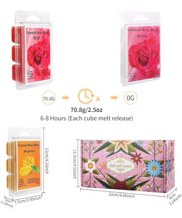 Juehu 8-Piece Aromatherapy Wax Melts - Scented Fragrance Cubes for Stress Relief & Relaxation | Perfect Gift for Mother's Day Birthdays & Christmas - Buy Online on GoSupps.com