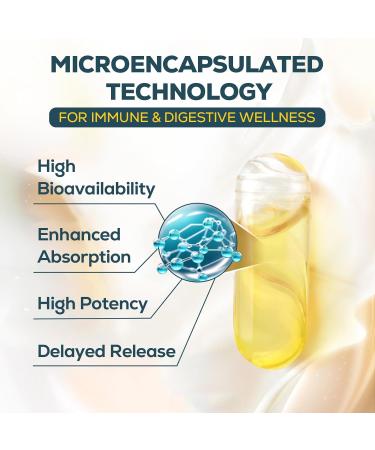 Tributyrin Supplement for Gut & Immune 800mg | High Bioavailability with Microencapsulated Probiotics & Prebiotics - Advanced Liquid-Filled Tributyrin Complex Gluten Free 180 Capsules 90 Count (Pack of 2) - Buy Online on GoSupps.com