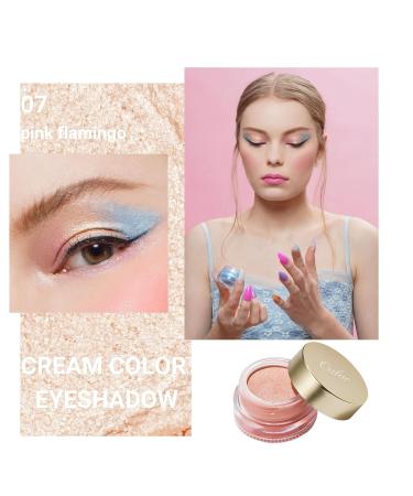 Oulac Light Peach Glitter Eyeshadow - Highly Pigmented, Waterproof & Long Lasting - Multi-use Eye Makeup with Smooth Formula - 0.42 oz (07) Pink - Buy Online on GoSupps.com