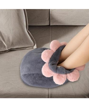 Durable Plush Foot Warmer Boots for Winter | Soft & Cozy Gray Foot Warmers for Travel Apartments and Dorms - Buy Online on GoSupps.com