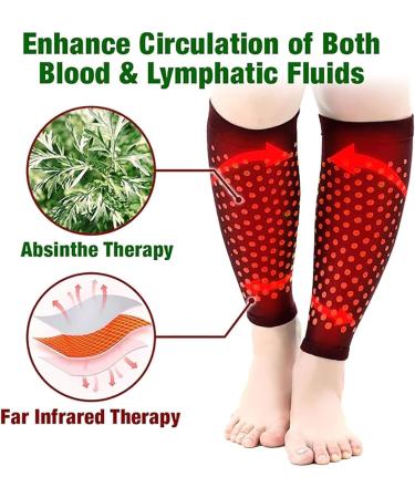 Swellguard Self-Heating Lymphatic Sleeves - Tourmaline Acupressure Knee Pads (XL 80-100kg) - 2 Pairs for Enhanced Comfort & Recovery - Buy Online on GoSupps.com