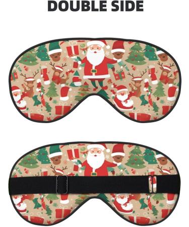 Buy Cute Santa Claus Unisex Sleep Eye Mask | Adjustable Blackout Travel & Yoga Mask for Naps - Buy Online on GoSupps.com