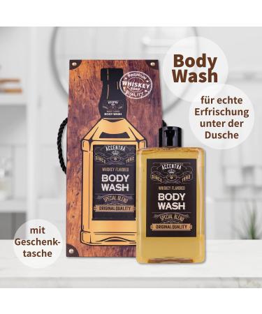 Accentra Shower gel SPECIAL BLEND in bottle incl gift box in whiskey look 400ml fragrance Whiskey refillable blackorange - Buy Online on GoSupps.com