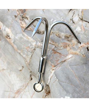 Stainless Steel Outdoor Carabiner Grappling Hook - L Size for Climbing, Hiking, and Mountaineering - Buy Online on GoSupps.com