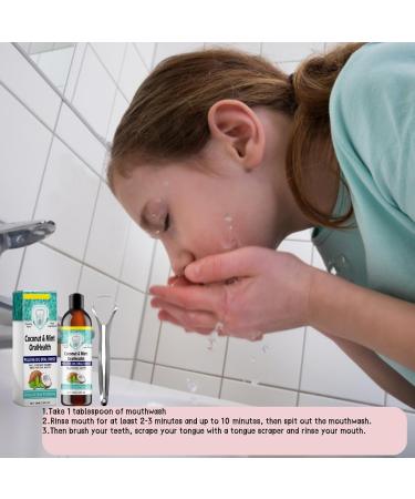 Dyiouxin Coconut Oil for Pulling and Teeth Oral Coconut Mouthwash 100ml Mouthwash with Scraper - Buy Online on GoSupps.com