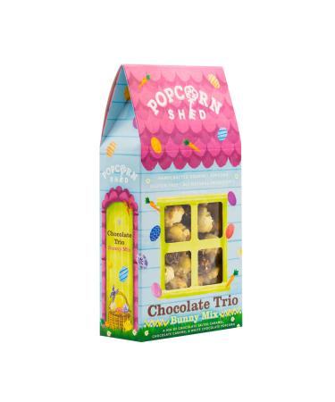 Popcorn Shed Chocolate Trio Gourmet Popcorn 80g Gift Box Alternative Easter Snack Triple Chocolate Popcorn Easter Bunny Design Vegetarian Gluten Free