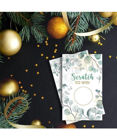 Haizct 50 Pack Watercolor Eucalyptus Blank Gift Certificate Scratch Off Cards for Small Business Spa Beauty Makeup Hair Salon Baby Shower Country Wedding Bridal Shower Gold-GK080 - Buy Online on GoSupps.com