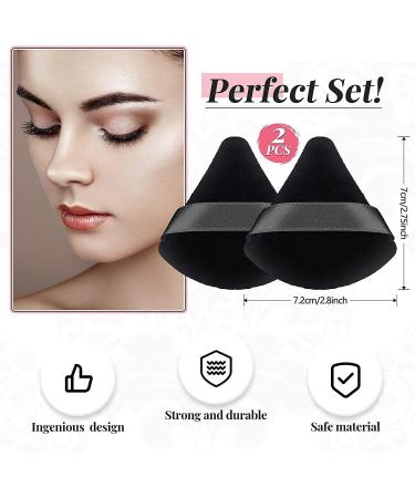 Makeup Puff Powder Sponge (2 Pcs) - Soft Triangle Design for Pressed Powder - Reusable Foundation Sponge with Strap - Ideal for Dry & Wet Makeup - Cream Blush Tool - Buy Online on GoSupps.com