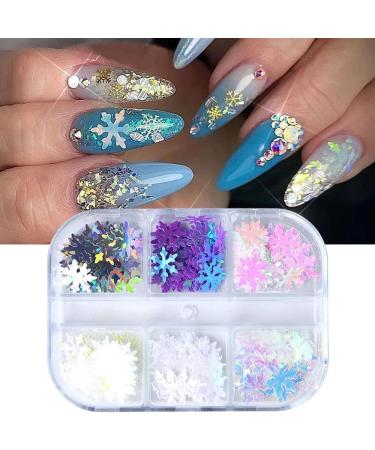 Kaluo Snowflake Maple Blade Glitter Flake - Winter Holographic Nail Art & 3D Decorations for DIY Nail Jewelry - Buy Online on GoSupps.com