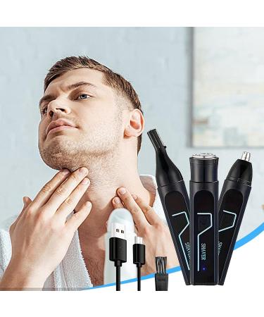 Nose Hair Trimmer for Men Eyebrow and Facial Hair Removal Machine Powerful hair clipper with motor detail Waterproof electric hair clipper interchangeable head trimmer for eyebrows - Buy Online on GoSupps.com