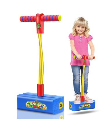 Pogo Stick for Kids, Foam Pogo Jumper & Bouncing Pogo Ball Stick Toys for Kids Toddlers Boys Girls and Up Gifts- Fun and Safe Sport Games,Autism Toys,Blue