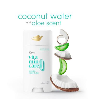 Dove VitaminCare+ Aluminum Free Deodorant Stick Coconut Water & Aloe for 72H Odor Protection Breathable Deodorant for Women 2.6 oz Coconut water + Aloe 2.6 Ounce (Pack of 1) - Buy Online on GoSupps.com