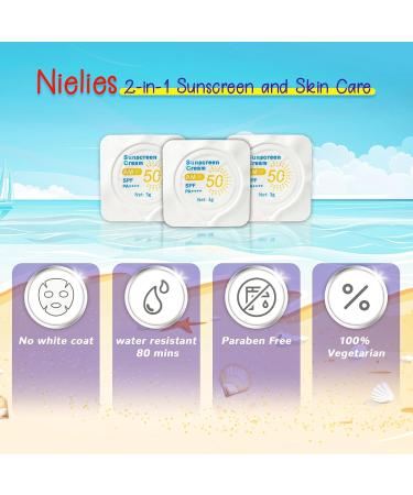 Nielies 20 Pods Mini Sunscreen Bulk SPF 50 Travel Size Packets Small Sunblock for Face & Body Bulk Sunscreen for Vacation Beach & Outdoor Use 20 x 0.12 FL OZ - Buy Online on GoSupps.com